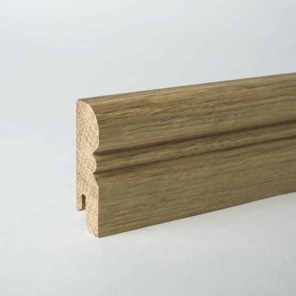 Massivholz-Sockelleiste Alt Reno Profil 60mm - Eiche roh