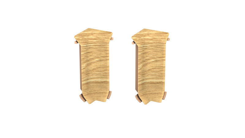 Prinz Innenecken - Kunststoff. Für Hartschaum-Sockelleiste 60 mm. - Nr. 811 - Oak natural