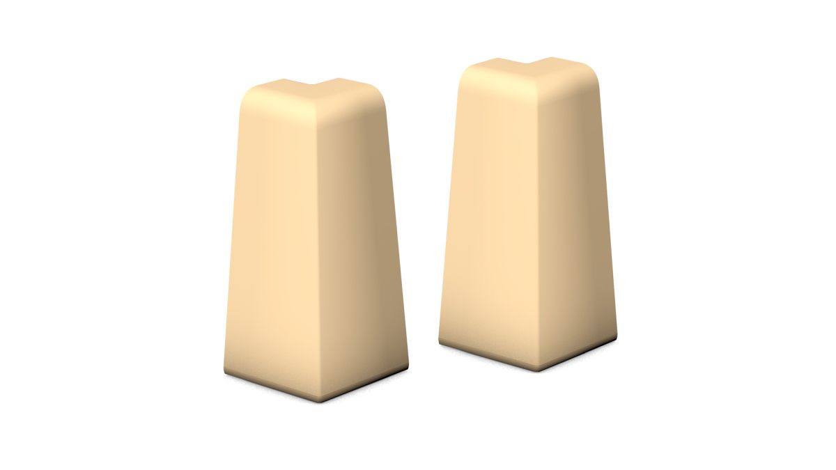 Prinz Außenecken für MDF-Sockeleiste 18 x 58 mm Nr. 809. - Creme-Beige