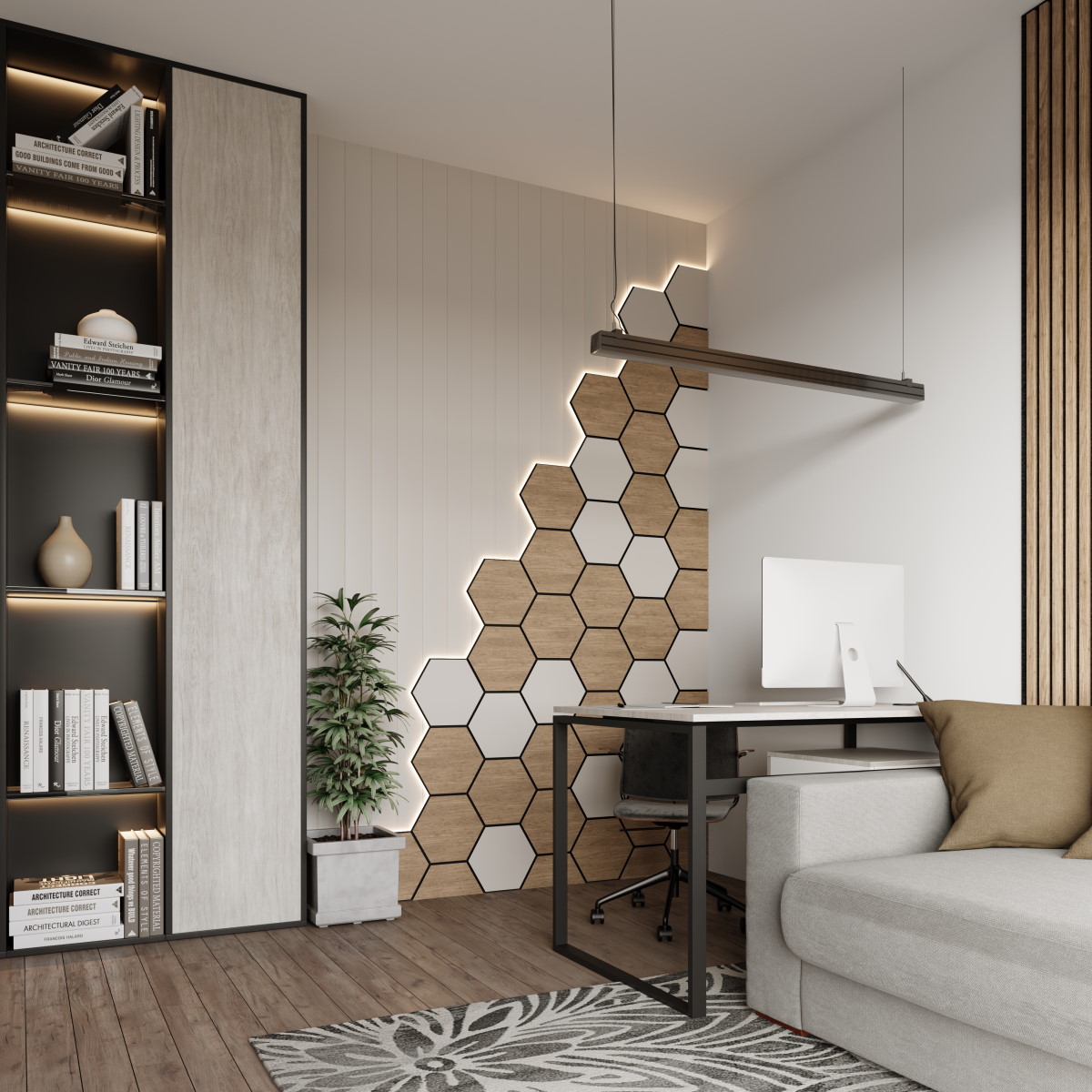 NANO Designpaneel Hexagon – Kaschmir | Akustikpaneel
