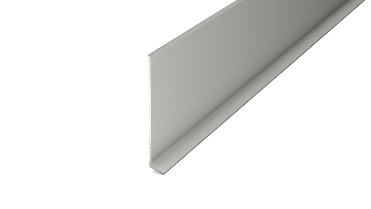 Aluminium-Sockelleiste für Klebemontage 11 x 80 mm Titan 2,7 m