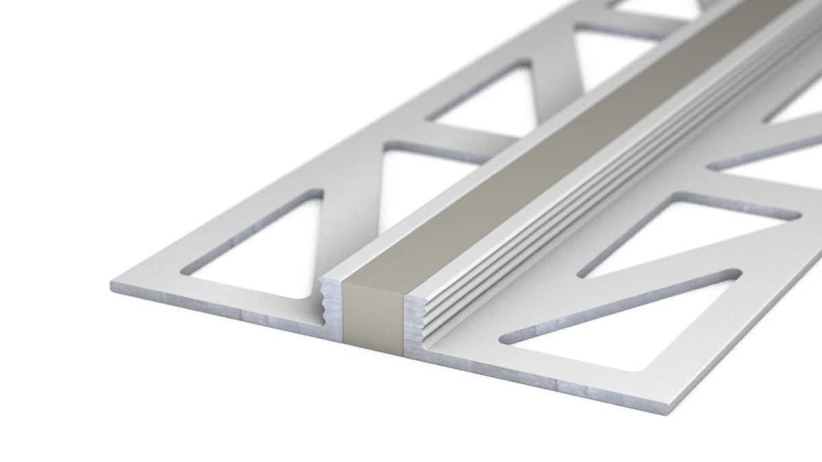 Aluminium-Dehnfugenprofil - Silikon-Fuge - für 4,5mm Beläge - Grau 3m