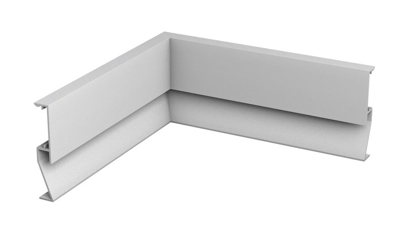 Prinz Aluminium-Sockelleiste 13 x 80 mm - Nr. 358 - Silber - 400 cm