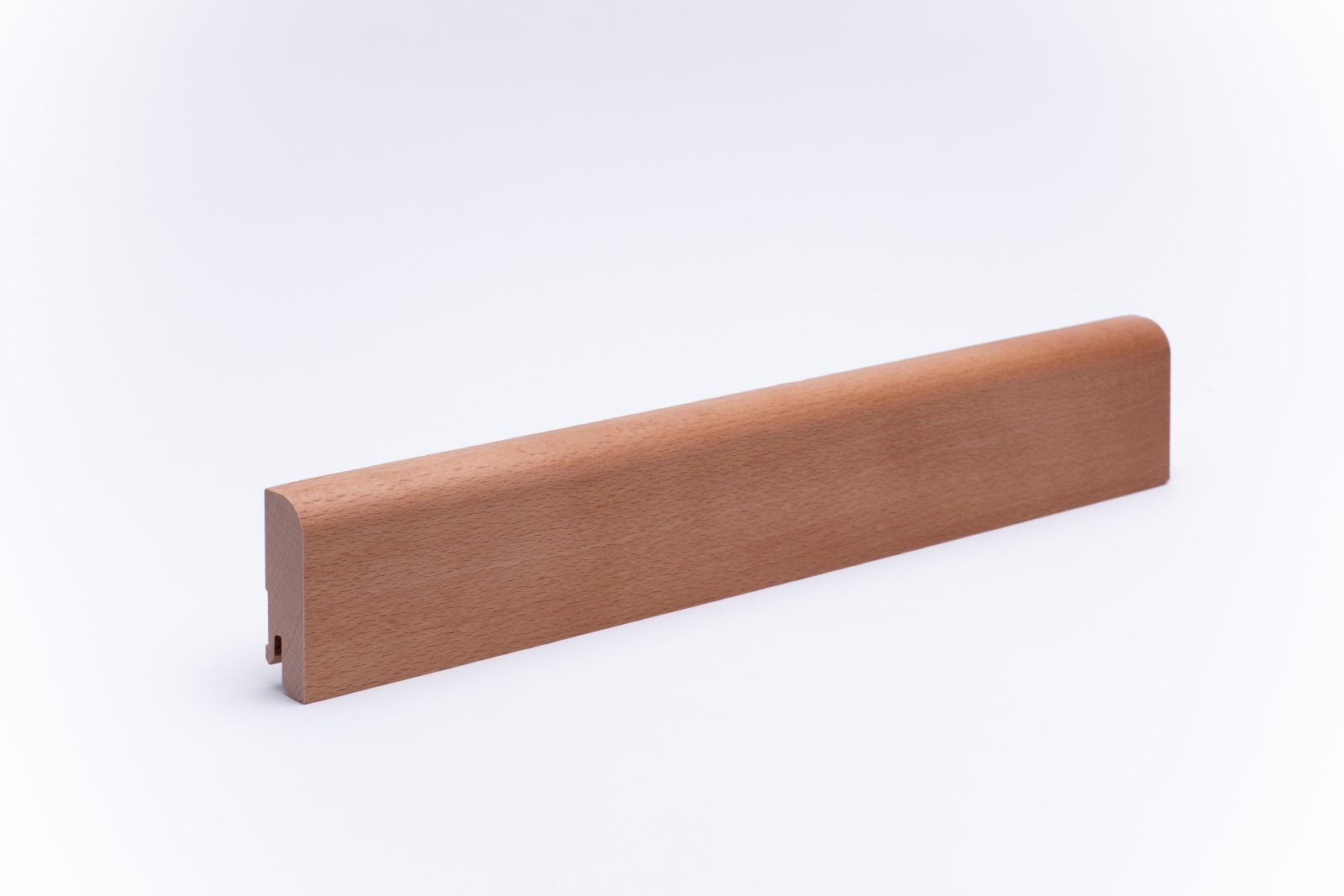 Massivholz-Sockelleiste 60mm abgerundet - Buche geölt