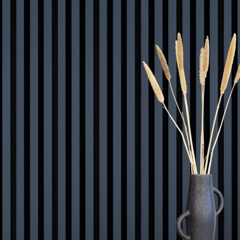 Acoustic+ Akustikpaneel Indigo 2400 x 600 mm - Akustikfilz Schwarz