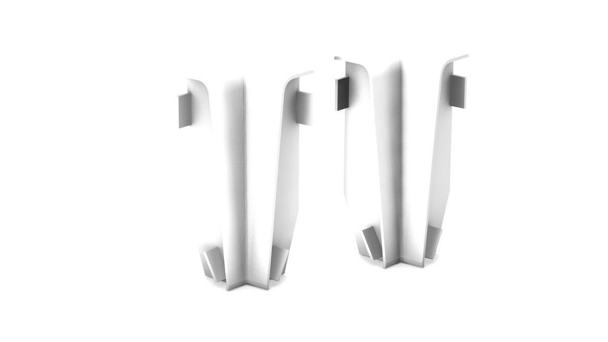 Prinz Innenecken für MDF-Sockeleiste 18 x 58 mm Nr. 809. - Weiß