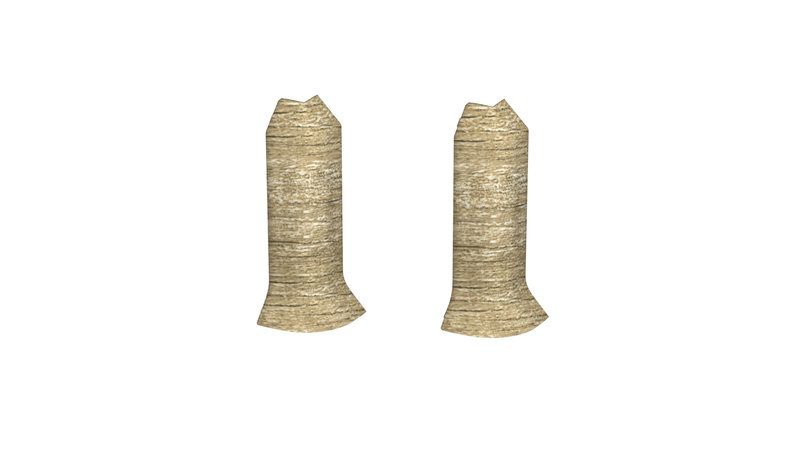 Prinz Außenecken - Kunststoff. Für Hartschaum-Sockelleiste 60 mm. - Nr. 811 - Oak rusty