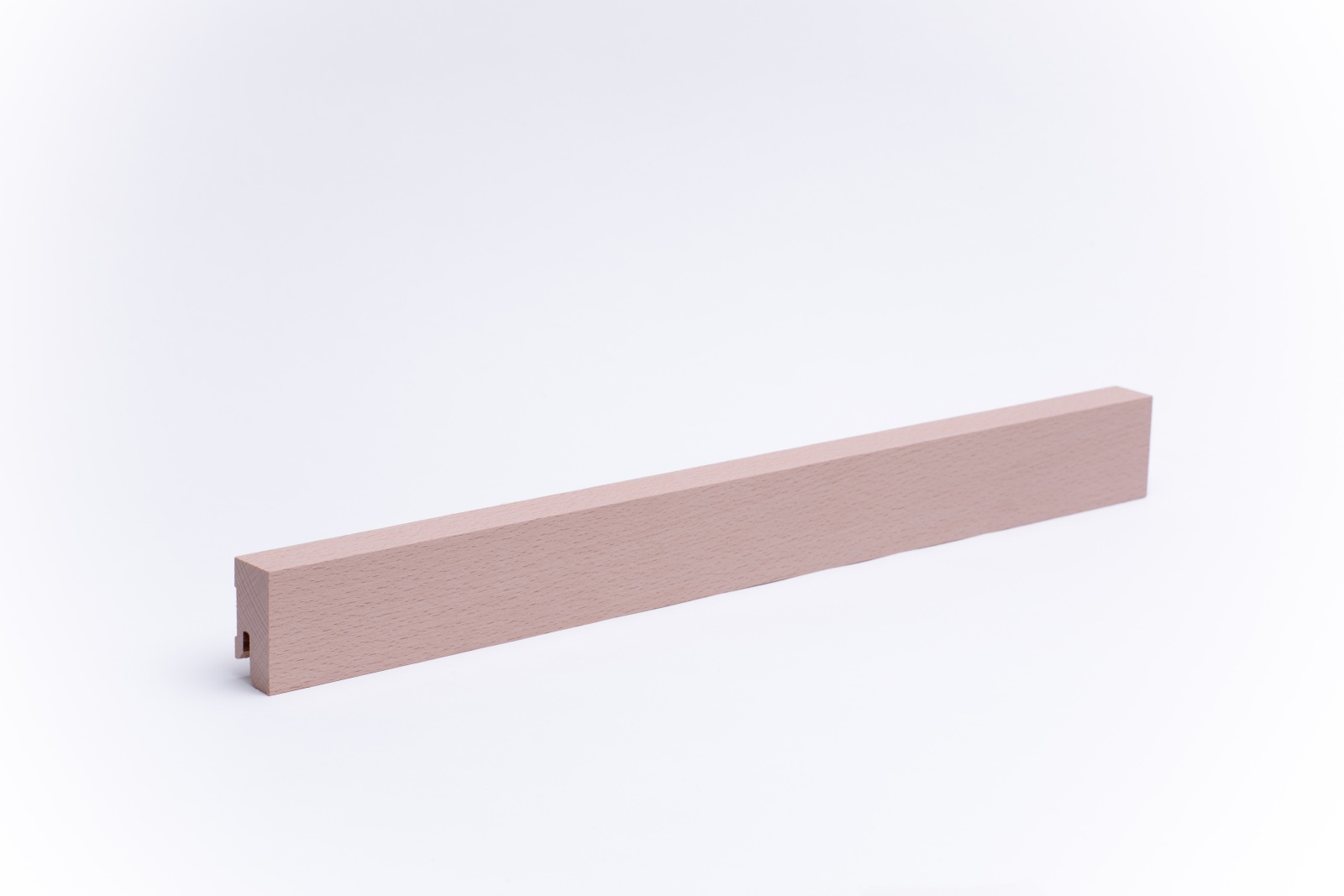 Vierkant Massivholz-Sockelleiste 40mm - Buche roh