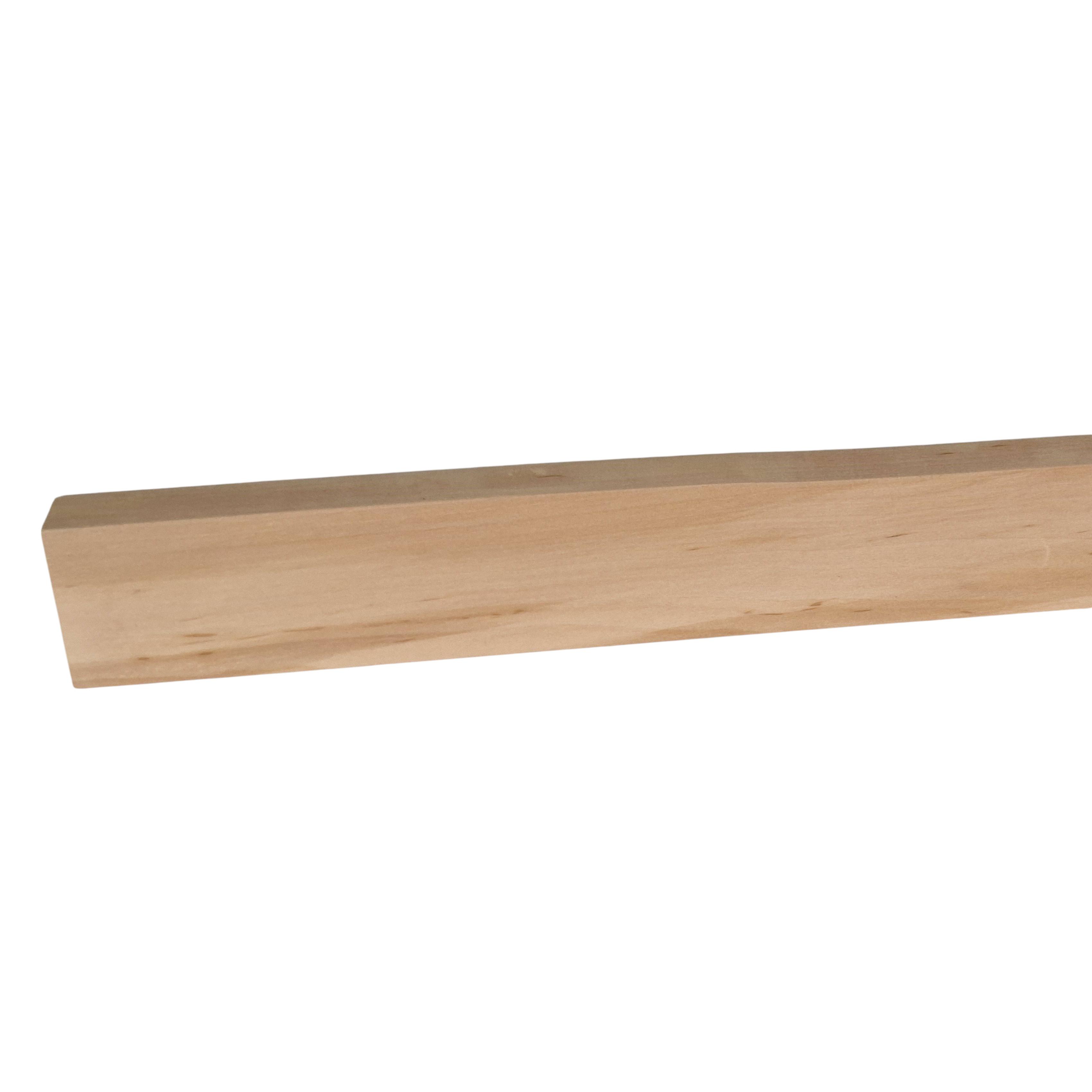Massivholz-Sockelleiste 58 mm Vierkant - Erle roh